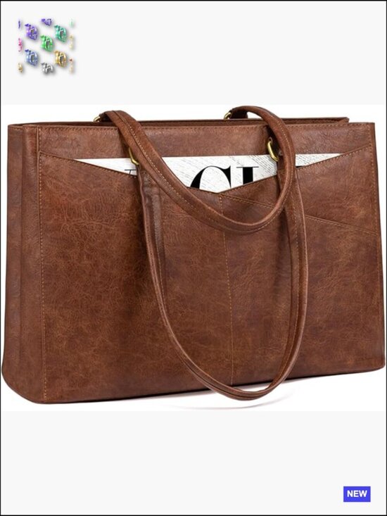 Other - Vintage Leather Laptop Tote Bag Professional Office Work Briefcase Satchel Style